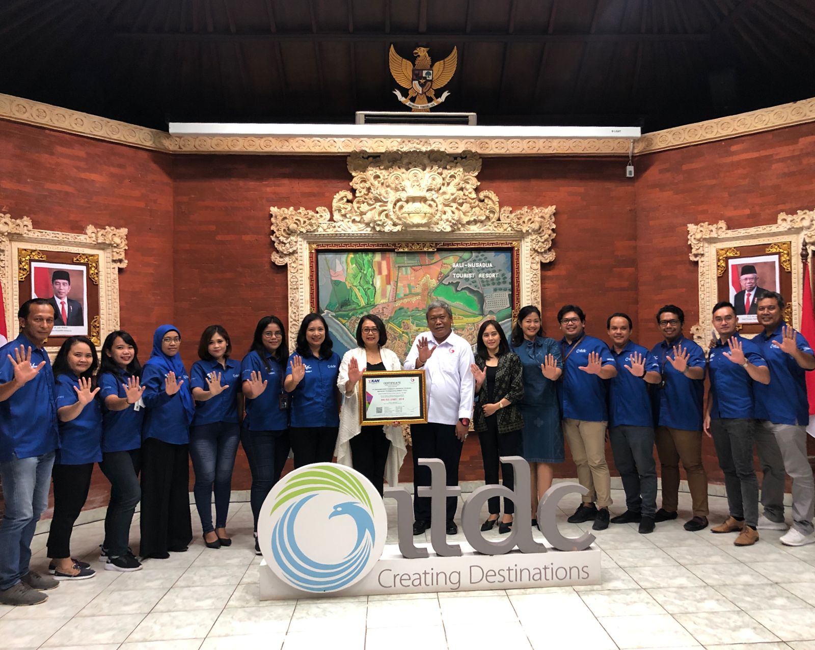 Penyerahan Sertifikat SNI ISO 37001:2016 Sistem Manajemen Anti Penyuapan pada PT Pengembangan Pariwisata Indonesia atau Indonesia Tourism Development Coporation (ITDC)